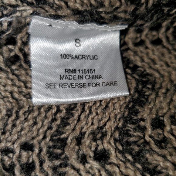 Romeo + Juliet Couture Black/Tan Printed Knit Sweater Dress XS/S - Picture 8 of 8